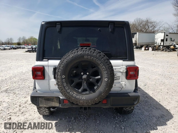 2020 Jeep Wrangler Unlimited Sport with VIN 1C4HJXDN7LW169755, listed as a Copart auction lot 47641404 with 85,902 mi miles and Salvage title. Bid and sale history available at DreamBid. Image 6.