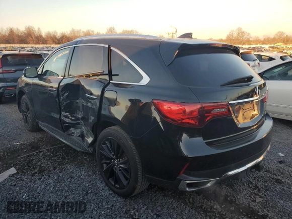 2018 Acura MDX Advance with VIN 5J8YD4H88JL002881, listed as a Copart auction lot 85044354 with 76,131 mi miles and Salvage Title. Bid and sale history available at DreamBid. Image 2.