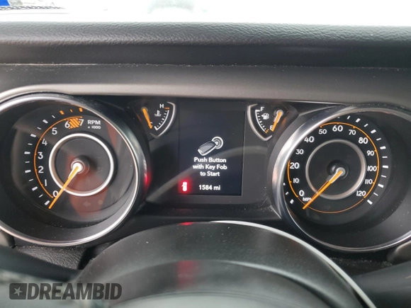 2023 Jeep Wrangler Sport S with VIN 1C4HJXDG6PW695690, listed as a Copart auction lot 45729705 with 1,584 mi miles and Salvage Title. Bid and sale history available at DreamBid. Image 9.