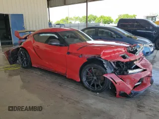 2023 Toyota Supra 3.0 with VIN WZ1DB0G05PW059555, listed as a Copart auction lot 58417825 with 20,026 mi miles and Salvage title. Bid and sale history available at DreamBid. Image 4.
