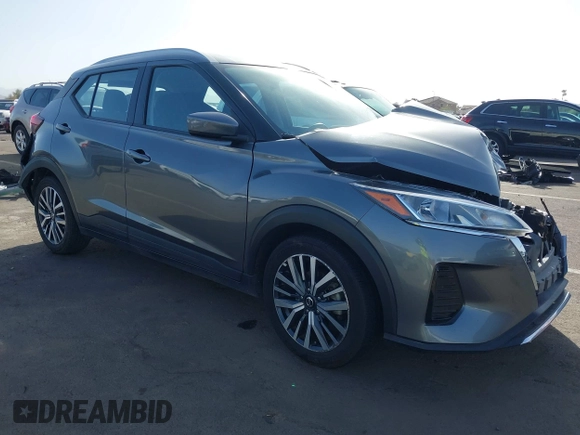 2021 Nissan Kicks SV with VIN 3N1CP5CV2ML477506, listed as a IAAI auction lot 41736063 with 68,872 mi miles. Bid and sale history available at carsss.com. Image 1.