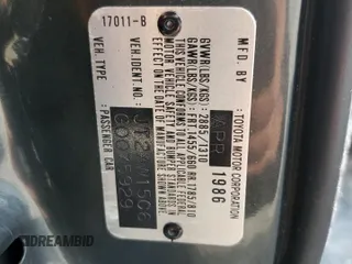 1986 Toyota MR2 z VIN JT2AW15C6G0075929, wystawiony jako Copart lot #68167924 z przebiegiem 123 975 mil mil oraz Tytuł czysty. Historia ofert i sprzedaży dostępna na DreamBid. Obrazek 12.