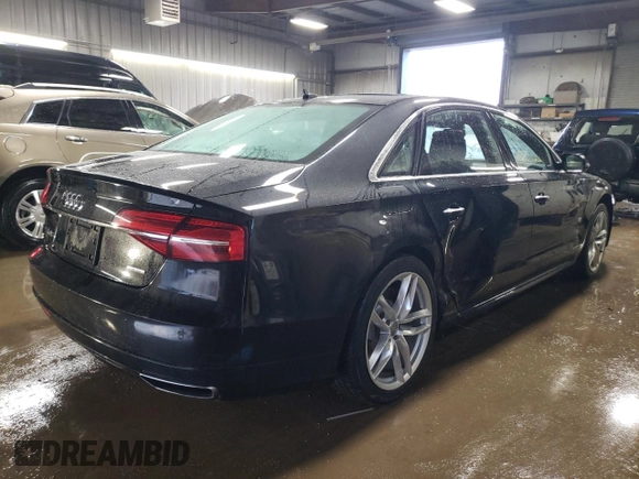 2017 Audi A8 z VIN WAU44AFD2HN014533, wystawiony jako Copart lot #46684705 z przebiegiem 94 030 mil mil oraz Szkody całkowita. Historia ofert i sprzedaży dostępna na DreamBid. Obrazek 3.