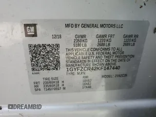 2019 Cadillac XT4 FWD Premium Luxury z VIN 1GYFZCR42KF147440, wystawiony jako Copart lot #55364355 z przebiegiem Nie podano mil oraz Szkody całkowita. Historia ofert i sprzedaży dostępna na DreamBid. Obrazek 14.