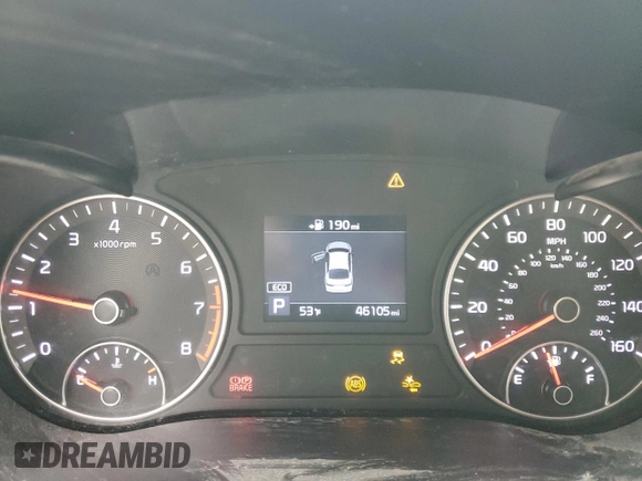 2019 Kia Optima LX with VIN 5XXGT4L31KG330542, listed as a Copart auction lot 50617965 with 46,105 mi miles and Salvage Title. Bid and sale history available at carsss.com. Image 9.