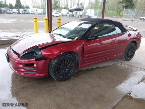 2002 Mitsubishi Eclipse GT with VIN 4A3AE85H92E055455, listed as a IAAI auction lot 42014844 with 192,031 mi miles. Bid and sale history available at carsss.com. Image 2.