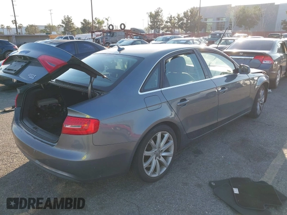 2013 Audi A4 2.0T Prestige with VIN WAUKFAFL8DN026009, listed as a IAAI auction lot 41653503 with 123,182 mi miles. Bid and sale history available at carsss.com. Image 4.