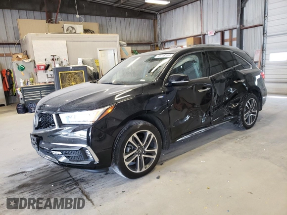 2017 Acura MDX Sport Hybrid w/Advance Pkg with VIN 5FRYD7H76HB000677, listed as a Copart auction lot 70718164 with 51,724 mi miles and Salvage Title. Bid and sale history available at carsss.com. Image 1.