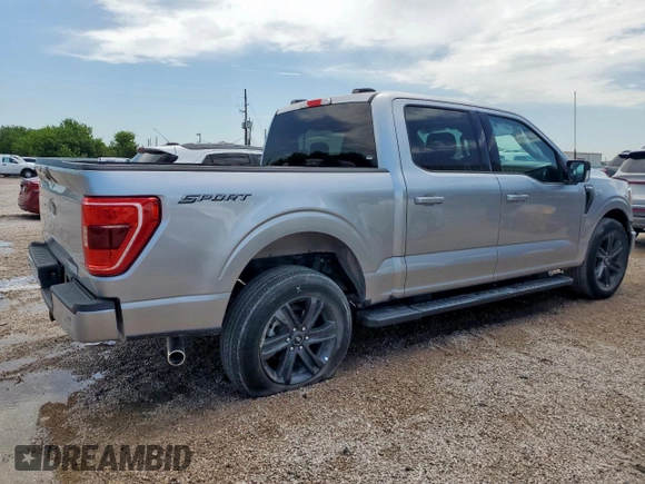 2023 Ford F-150 XL with VIN 1FTEW1C57PFC27842, listed as a Copart auction lot 59906015 with 43,495 mi miles and Salvage title. Bid and sale history available at DreamBid. Image 3.