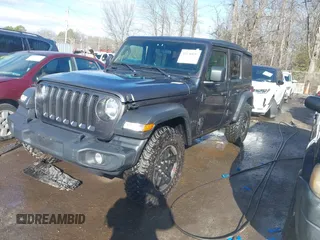 2022 Jeep Wrangler Unlimited Sport with VIN 1C4HJXDN1NW240032, listed as a IAAI auction lot 41130845 with 24,745 mi miles and . Bid and sale history available at DreamBid. Image 17.
