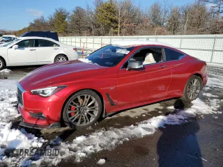 2017 Infiniti Q60 Red Sport 400 with VIN JN1FV7EL1HM701130, listed as a Copart auction lot 44327155 with 70,666 mi miles and Salvage Title. Bid and sale history available at carsss.com. Image 1.