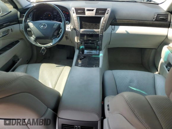 2008 Lexus LS 460 with VIN JTHBL46FX85082710, listed as a Copart auction lot 64857025 with 124,531 mi miles and Salvage title. Bid and sale history available at DreamBid. Image 8.
