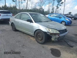 2005 Honda Civic Cpe LX with VIN 1HGEM22575L033308, listed as a IAAI auction lot 41553881 with 190,327 mi miles. Bid and sale history available at carsss.com. Image 1.