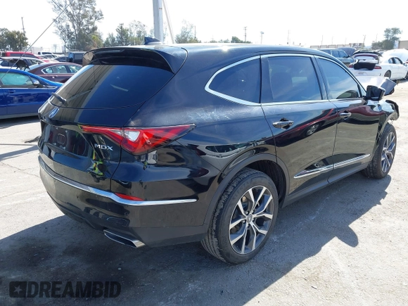 2022 Acura MDX w/Technology Package with VIN 5J8YD9H43NL001430, listed as a IAAI auction lot 41653698 with 41,751 mi miles. Bid and sale history available at carsss.com. Image 4.