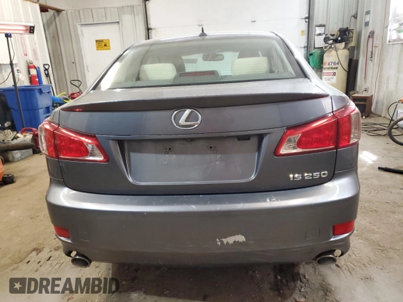 2012 Lexus IS 250 with VIN JTHBF5C22C5166690, listed as a Copart auction lot 46827125 with 98,001 mi miles and Salvage Title. Bid and sale history available at DreamBid. Image 6.