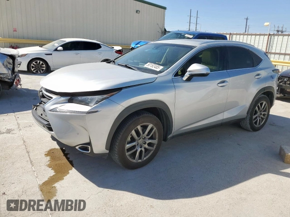 2015 Lexus NX 200t with VIN JTJBARBZ7F2026725, listed as a Copart auction lot 50182485 with 85,505 mi miles and Salvage Title. Bid and sale history available at carsss.com. Image 1.