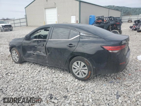 2025 Nissan Sentra S with VIN 3N1AB8BV4SY221733, listed as a Copart auction lot 47888115 with 6,100 mi miles and Salvage title. Bid and sale history available at DreamBid. Image 2.