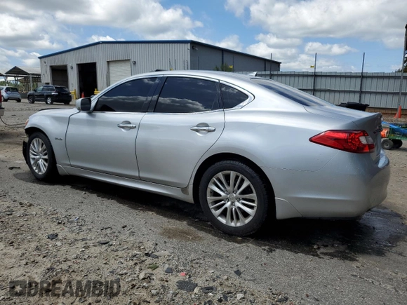2012 Infiniti M Hybrid with VIN JN1EY1AP0CM910697, listed as a Copart auction lot 60821335 with 145,533 mi miles and Salvage title. Bid and sale history available at DreamBid. Image 2.