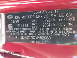 2021 Kia Forte LXS z VIN 3KPF24AD2ME309060, wystawiony jako IAAI lot #42220259 z przebiegiem 79 298 mil mil oraz . Historia ofert i sprzedaży dostępna na DreamBid. Obrazek 9.