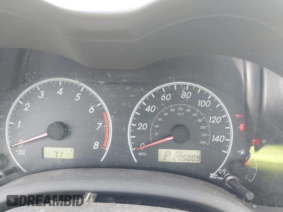 2010 Toyota Corolla with VIN 2T1BU4EE2AC526789, listed as a IAAI auction lot 42211810 with 205,009 mi miles and . Bid and sale history available at DreamBid. Image 7.