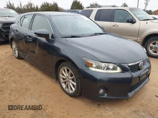 2011 Lexus CT 200h with VIN JTHKD5BH5B2003155, listed as a IAAI auction lot 41423122 with 289,052 mi miles. Bid and sale history available at carsss.com. Image 1.