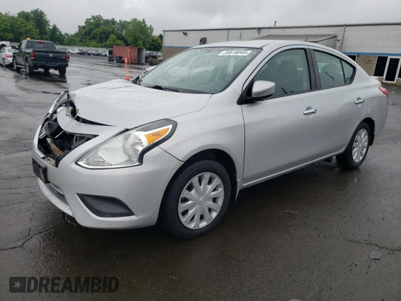 2017 Nissan Versa SV with VIN 3N1CN7AP5HL848489, listed as a Copart auction lot 59618045 with 83,561 mi miles and Salvage title. Bid and sale history available at DreamBid. Image 1.
