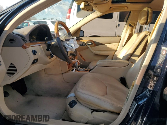 2001 Mercedes-Benz S-Class with VIN WDBNG70J11A203069, listed as a Copart auction lot 84256714 with 0 mi miles and Salvage Title. Bid and sale history available at carsss.com. Image 7.