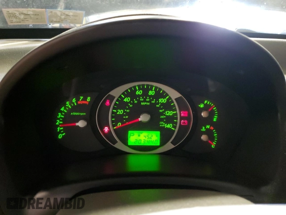 2007 Hyundai Tucson GLS with VIN KM8JM12B67U653377, listed as a Copart auction lot 52243225 with 203,440 mi miles and Salvage Title. Bid and sale history available at carsss.com. Image 9.