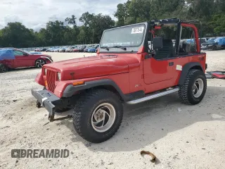 1994 Jeep Wrangler S with VIN 1J4FY19P2RP444892, listed as a Copart auction lot 75077944 with 0 mi miles and Salvage Title. Bid and sale history available at carsss.com. Image 1.