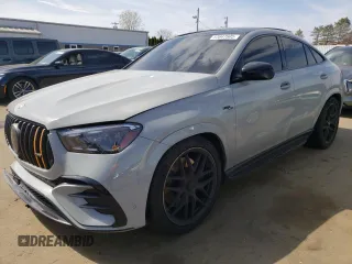 2024 Mercedes-Benz GLE 53 AMG with VIN 4JGFD6BB2RB014561, listed as a Copart auction lot 53647605 with 43,036 mi miles and Salvage title. Bid and sale history available at DreamBid. Image 1.