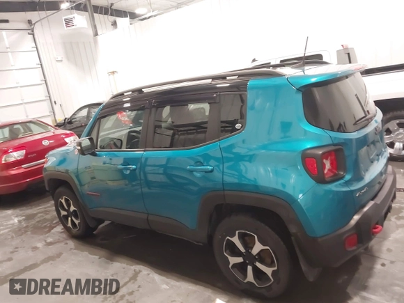 2021 Jeep Renegade Trailhawk with VIN ZACNJDC13MPM13834, listed as a IAAI auction lot 41480700 with 62,621 mi miles and . Bid and sale history available at DreamBid. Image 15.