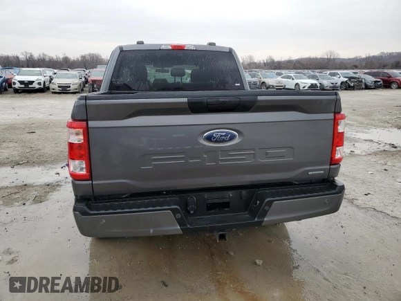 2021 Ford F-150 XL with VIN 1FTEW1CP1MFA48094, listed as a Copart auction lot 47822195 with 56,506 mi miles and Salvage Title. Bid and sale history available at carsss.com. Image 6.