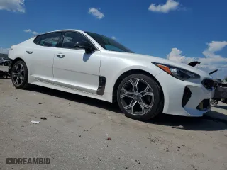 2021 Kia Stinger GT-Line with VIN KNAE15LA2M6087694, listed as a Copart auction lot 72122594 with 71,156 mi miles and Salvage Title. Bid and sale history available at carsss.com. Image 4.
