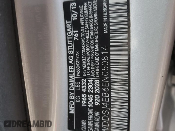 2014 Mercedes-Benz CLA 250 z VIN WDDSJ4EB6EN050814, wystawiony jako Copart lot #80908514 z przebiegiem 85 314 mil mil oraz Szkoda całkowita • Salvage title. Historia ofert i sprzedaży dostępna na DreamBid. Obrazek 13.
