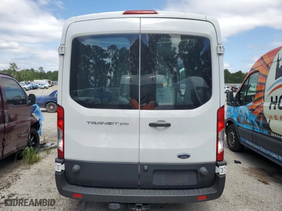 2016 Ford Transit Cargo Van with VIN 1FTYR2CM7GKB07841, listed as a Copart auction lot 69805554 with 135,567 mi miles and Salvage Title. Bid and sale history available at carsss.com. Image 6.