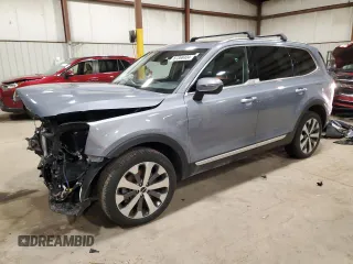 2022 Kia Telluride S with VIN 5XYP6DHCXNG249121, listed as a Copart auction lot 87368404 with 37,642 mi miles and Salvage Title. Bid and sale history available at carsss.com. Image 1.