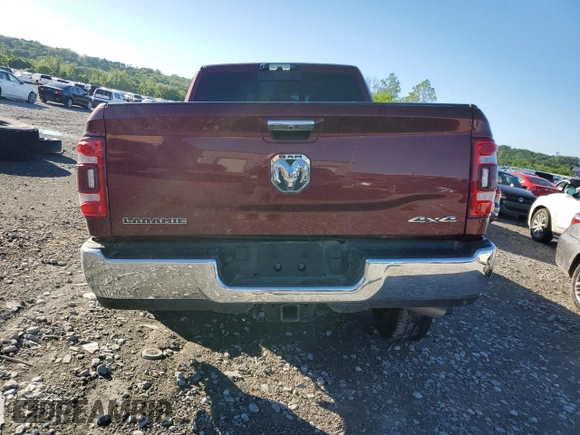 2022 Ram 2500 Laramie with VIN 3C6UR5FLXNG214915, listed as a Copart auction lot 57087055 with 20,588 mi miles and Salvage title. Bid and sale history available at DreamBid. Image 6.
