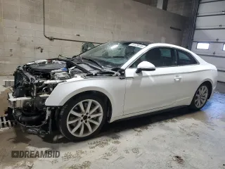 2018 Audi A5 Premium Plus with VIN WAUTNAF58JA001459, listed as a Copart auction lot 44129815 with 87,657 mi miles and Salvage Title. Bid and sale history available at DreamBid. Image 1.