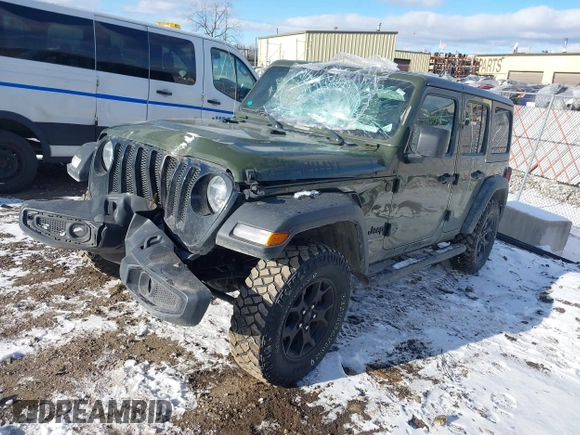 2020 Jeep Wrangler Unlimited Sport S с VIN 1C4HJXDN0LW334593, выставлен на аукционе IAAI как лот 41044612 с пробегом 58 165 миль миль и . История ставок и продаж доступна на DreamBid. Изображение 17.