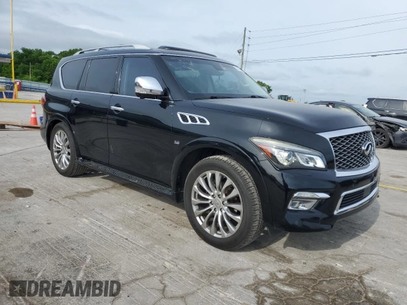 2015 Infiniti QX80 z VIN JN8AZ2ND5F9770320, wystawiony jako Copart lot #55305965 z przebiegiem 168 832 mil mil oraz Czysty tytuł • Clean title. Historia ofert i sprzedaży dostępna na DreamBid. Obrazek 4.