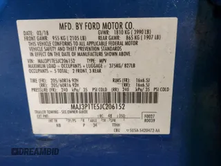 2018 Ford EcoSport SE z VIN MAJ3P1TE5JC206152, wystawiony jako Copart lot #84509564 z przebiegiem 16 825 mil mil oraz Szkoda całkowita • Salvage title. Historia ofert i sprzedaży dostępna na DreamBid. Obrazek 15.