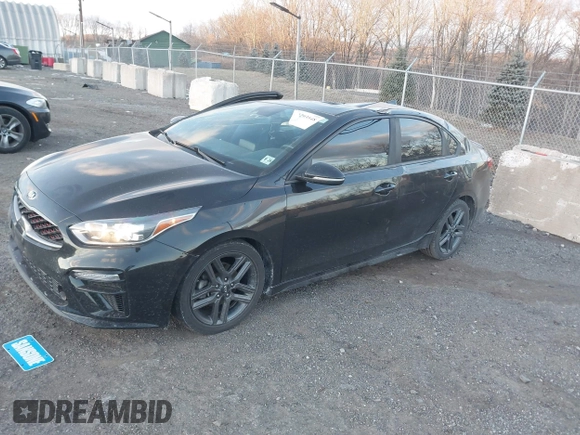 2020 Kia Forte GT-Line with VIN 3KPF34AD0LE145898, listed as a IAAI auction lot 41293548 with 48,555 mi miles. Bid and sale history available at carsss.com. Image 2.