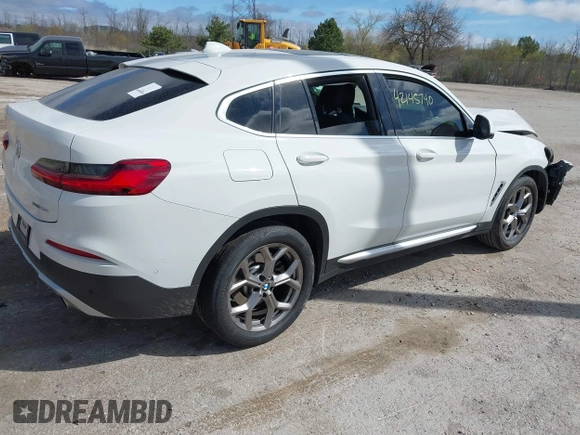 2021 BMW X4 xDrive30i with VIN 5UX2V1C03M9F12611, listed as a IAAI auction lot 42145740 with 60,417 mi miles and . Bid and sale history available at DreamBid. Image 4.