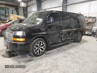 2012 GMC Savana Cargo Van YF7 Upfitter with VIN 1GDS8DC49C1150688, listed as a Copart auction lot 44946485 with 96,026 mi miles and Salvage Title. Bid and sale history available at carsss.com. Image 1.