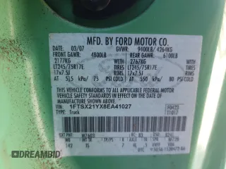 2008 Ford Super Duty F-250 SRW XL with VIN 1FTSX21YX8EA41027, listed as a Copart auction lot 45530625 with 87,934 mi miles and Salvage Title. Bid and sale history available at carsss.com. Image 12.