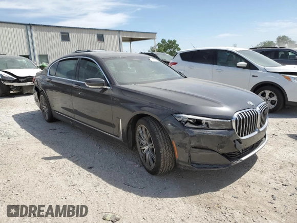 2020 BMW 7 Series 750i xDrive with VIN WBA7U2C03LGM27370, listed as a Copart auction lot 56576775 with Not provided miles and Salvage title. Bid and sale history available at DreamBid. Image 4.