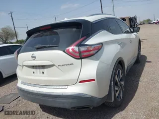 2016 Nissan Murano S with VIN 5N1AZ2MG2GN120050, listed as a IAAI auction lot 41743948 with 159,542 mi miles. Bid and sale history available at carsss.com. Image 4.