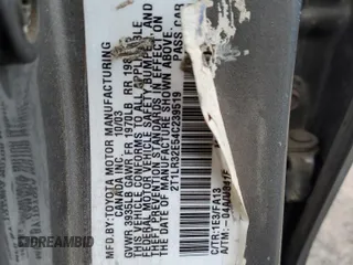 2004 Toyota Matrix Std z VIN 2T1LR32E54C239519, wystawiony jako Copart lot #57703115 z przebiegiem 161 381 mil mil oraz Tytuł czysty. Historia ofert i sprzedaży dostępna na DreamBid. Obrazek 12.