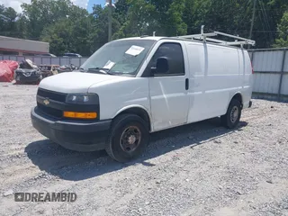 2020 Chevrolet Express Cargo with VIN 1GCWGAFG5L1119726, listed as a IAAI auction lot 42648575 with 127,516 mi miles and . Bid and sale history available at DreamBid. Image 2.