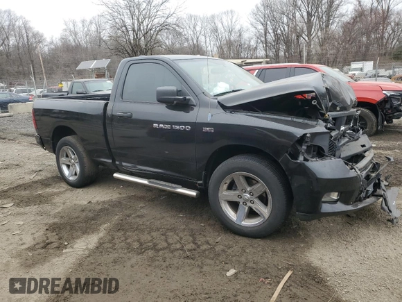 2012 Ram 1500 Express with VIN 3C6JD7AT2CG280229, listed as a Copart auction lot 48588635 with 91,019 mi miles and Salvage Title. Bid and sale history available at carsss.com. Image 4.
